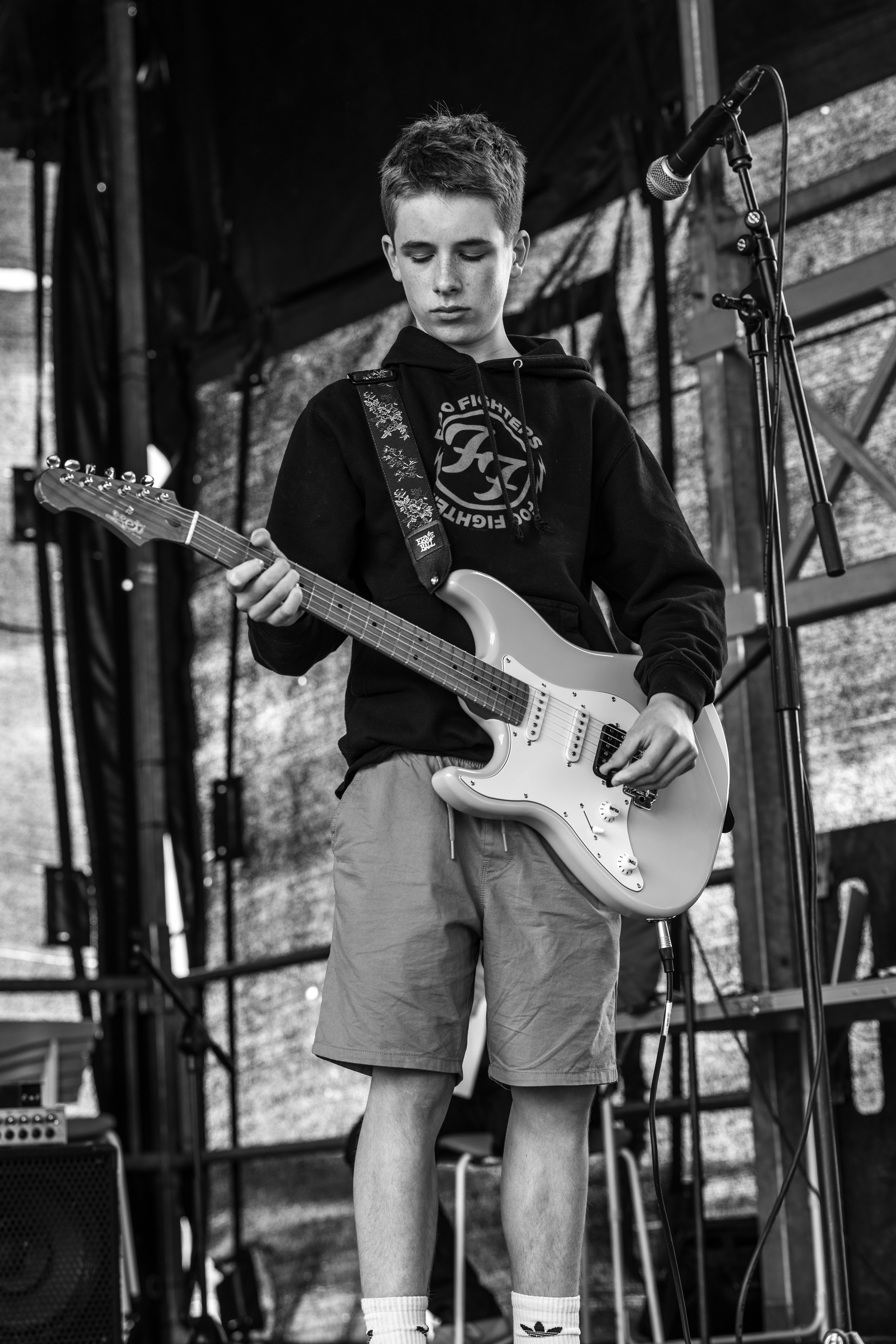 Person playing guitar.